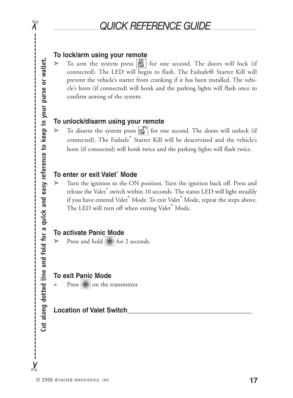 Avital Keyless Entry System. 2101L User Manual | Page 18 / 19