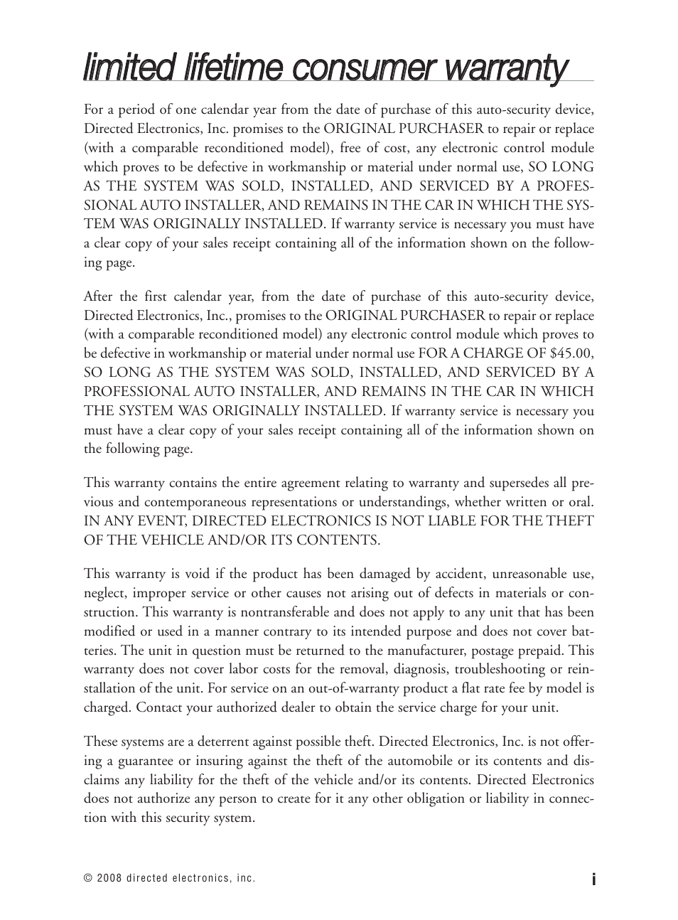 Avital Keyless Entry System. 2101L User Manual | Page 2 / 19