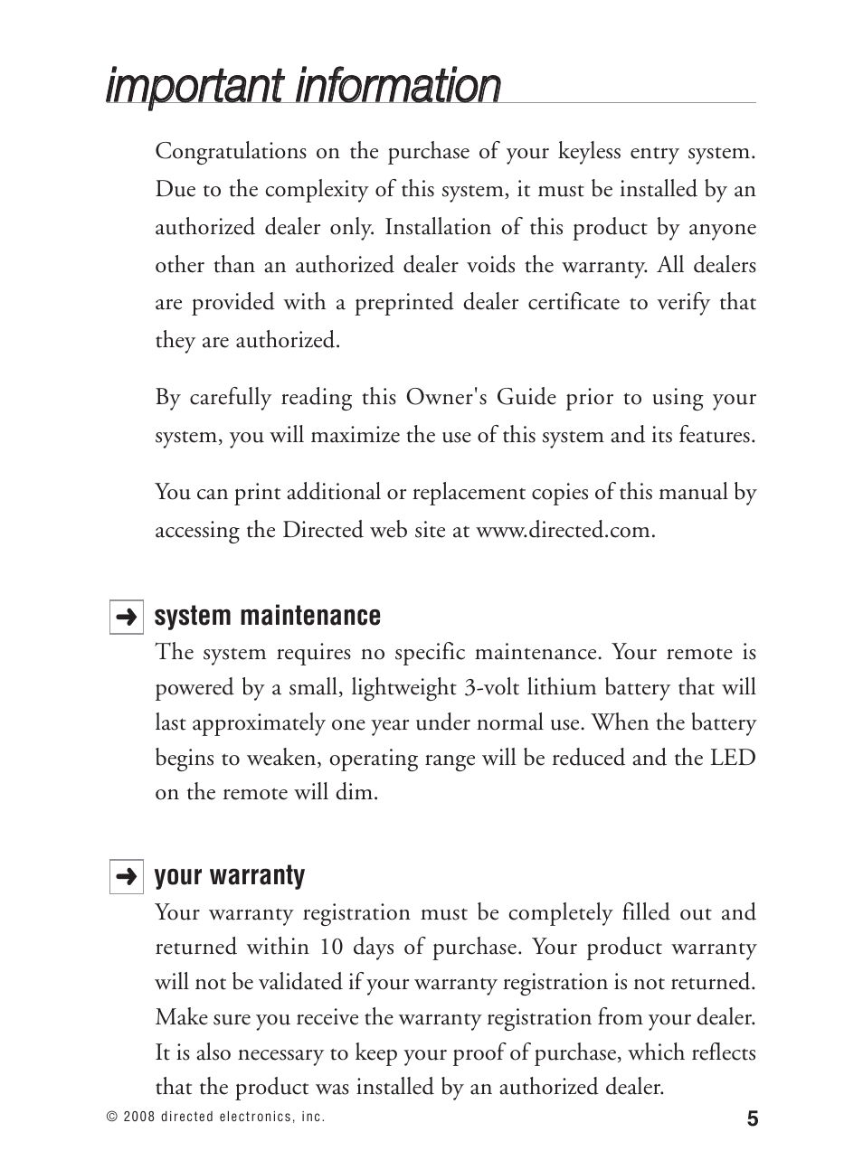 Avital Keyless Entry System. 2101L User Manual | Page 6 / 19