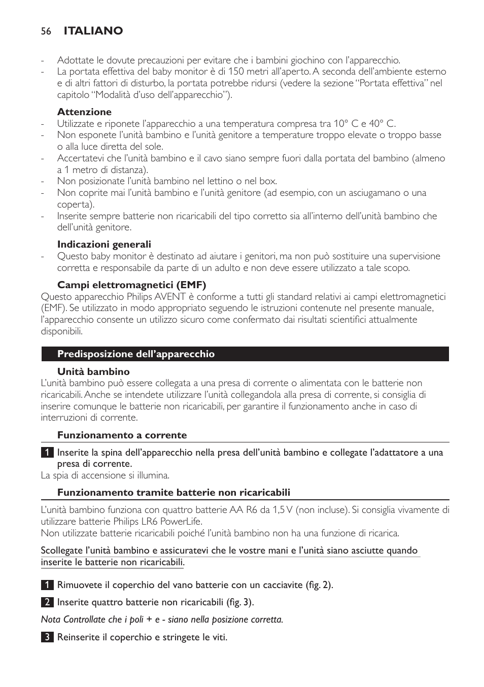 Philips AVENT Vigilabebés analógico User Manual | Page 56 / 96