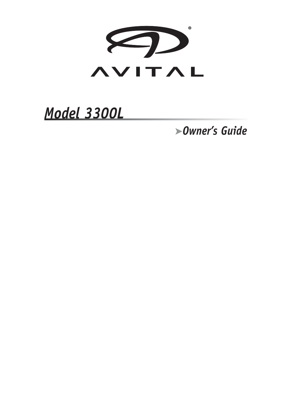 Avital 3300L User Manual | 41 pages