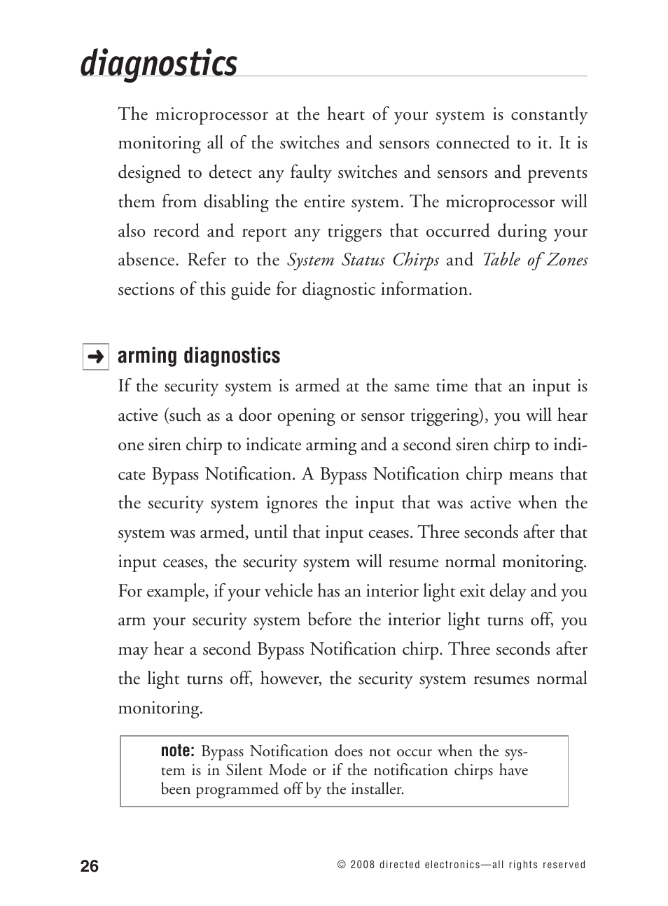 Diagnostics | Avital 3300L User Manual | Page 31 / 41