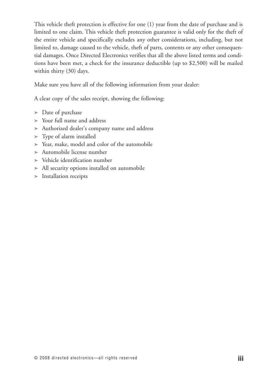Avital 3300L User Manual | Page 4 / 41