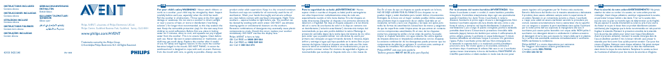 Philips AVENT Chupetes nocturnos User Manual | 2 pages
