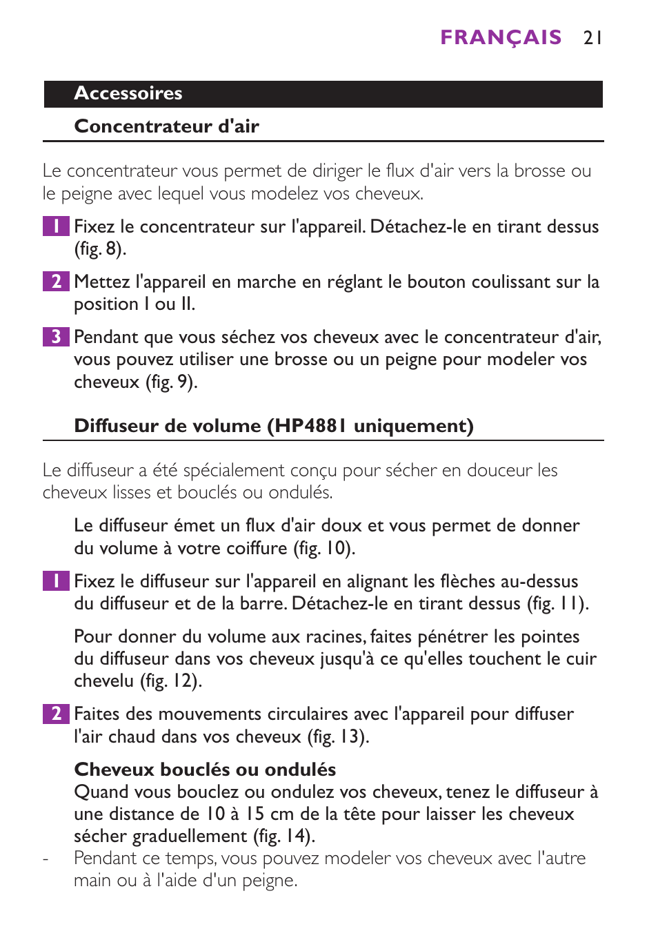 Philips Secador User Manual | Page 21 / 88