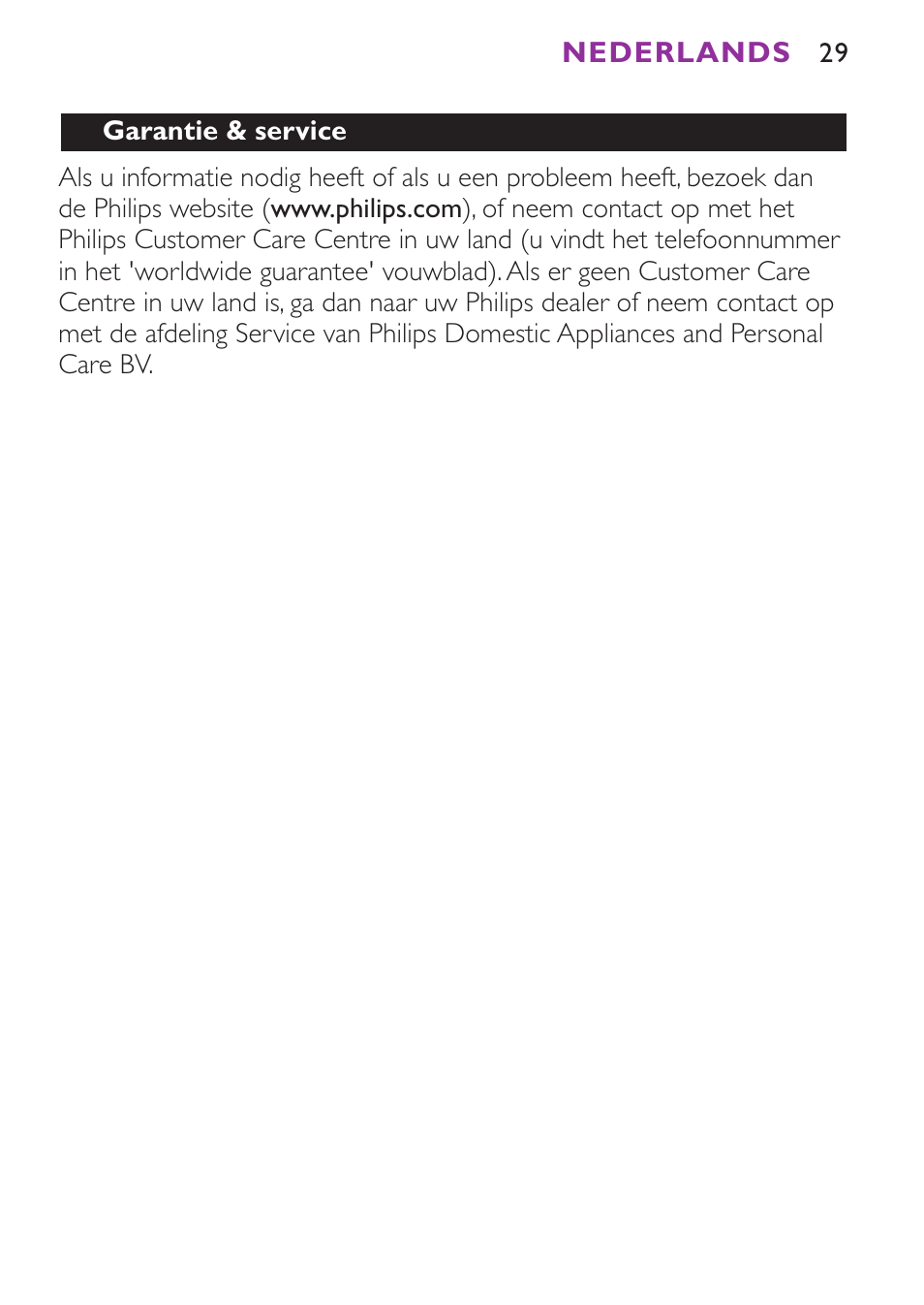 Philips Secador User Manual | Page 29 / 88