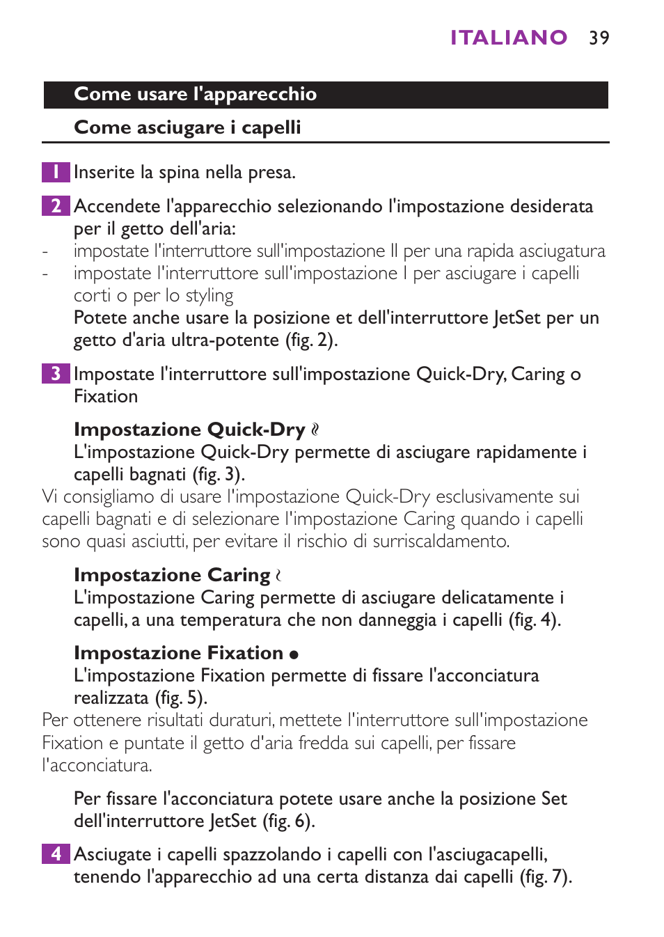 Philips Secador User Manual | Page 39 / 88