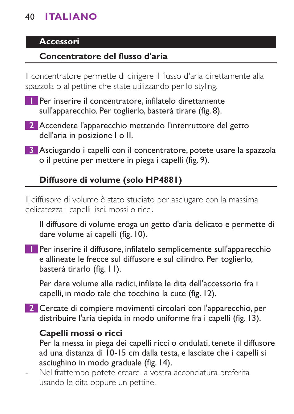 Philips Secador User Manual | Page 40 / 88