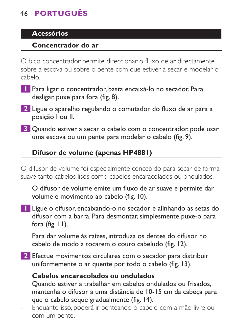 Philips Secador User Manual | Page 46 / 88