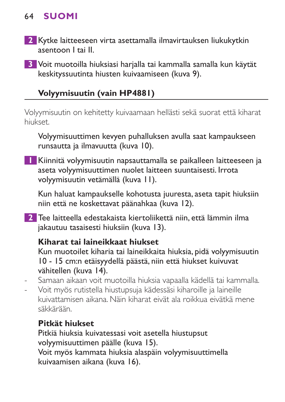 Philips Secador User Manual | Page 64 / 88