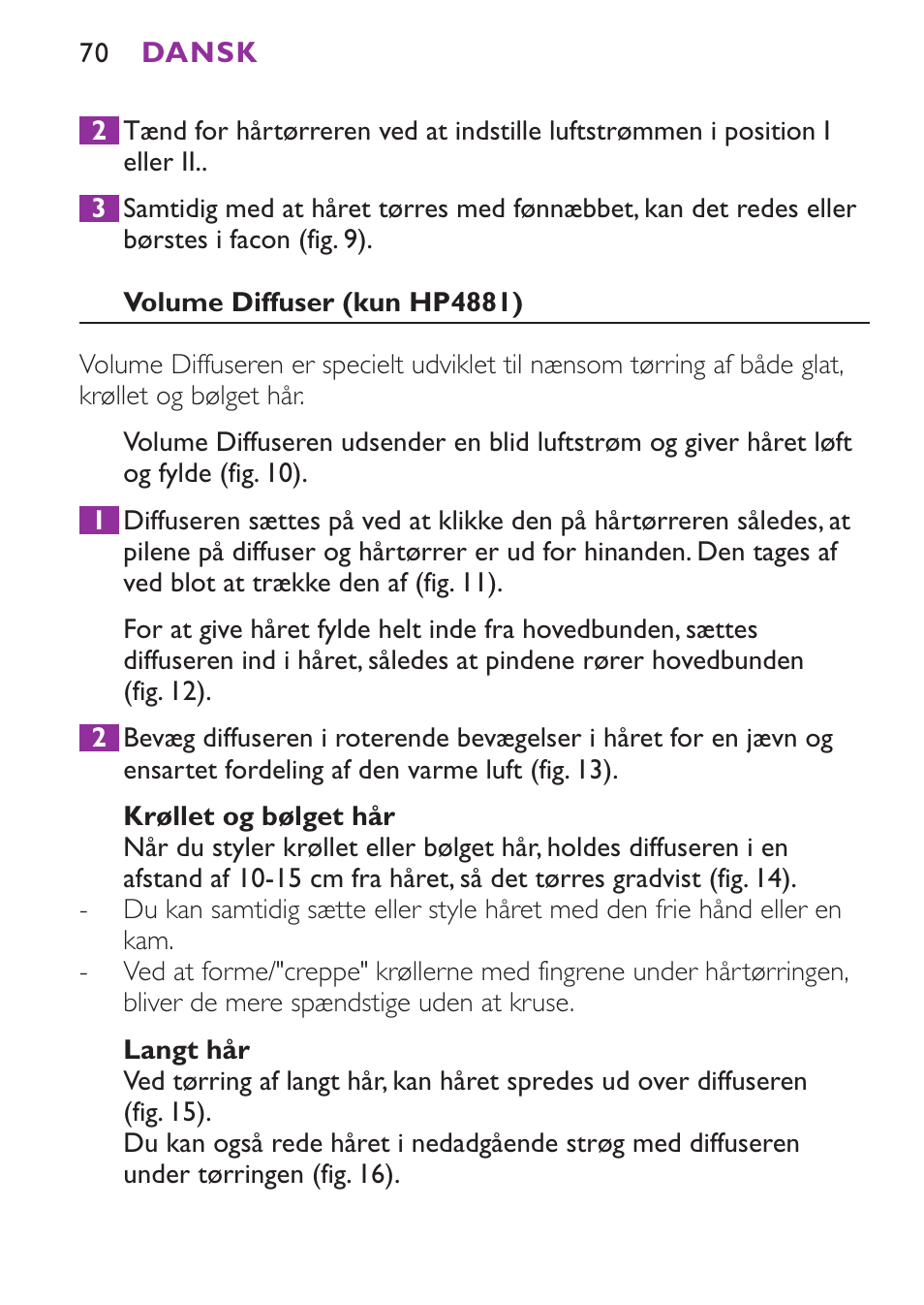 Philips Secador User Manual | Page 70 / 88