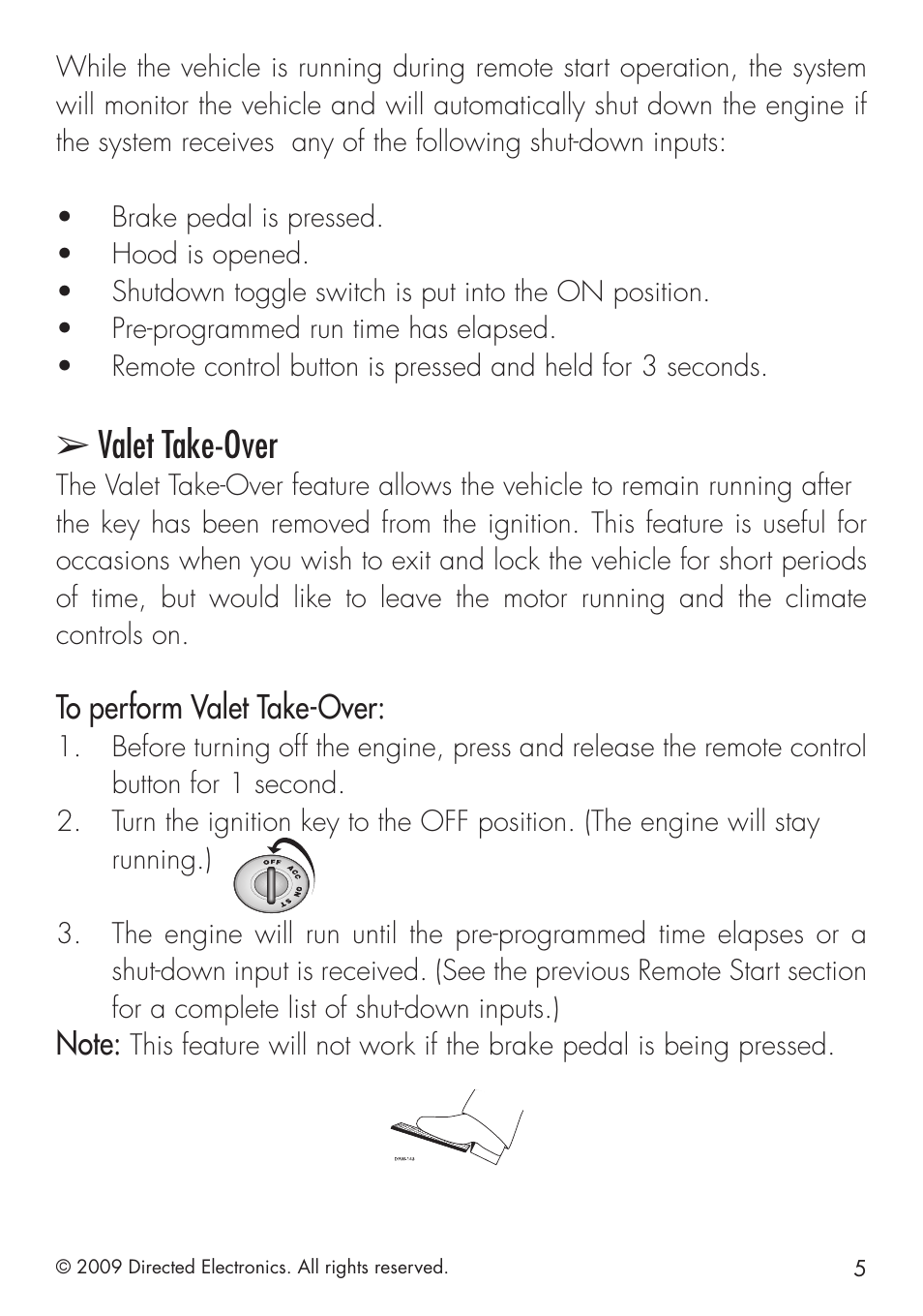 Valet take-over | Avital 4111 User Manual | Page 13 / 24