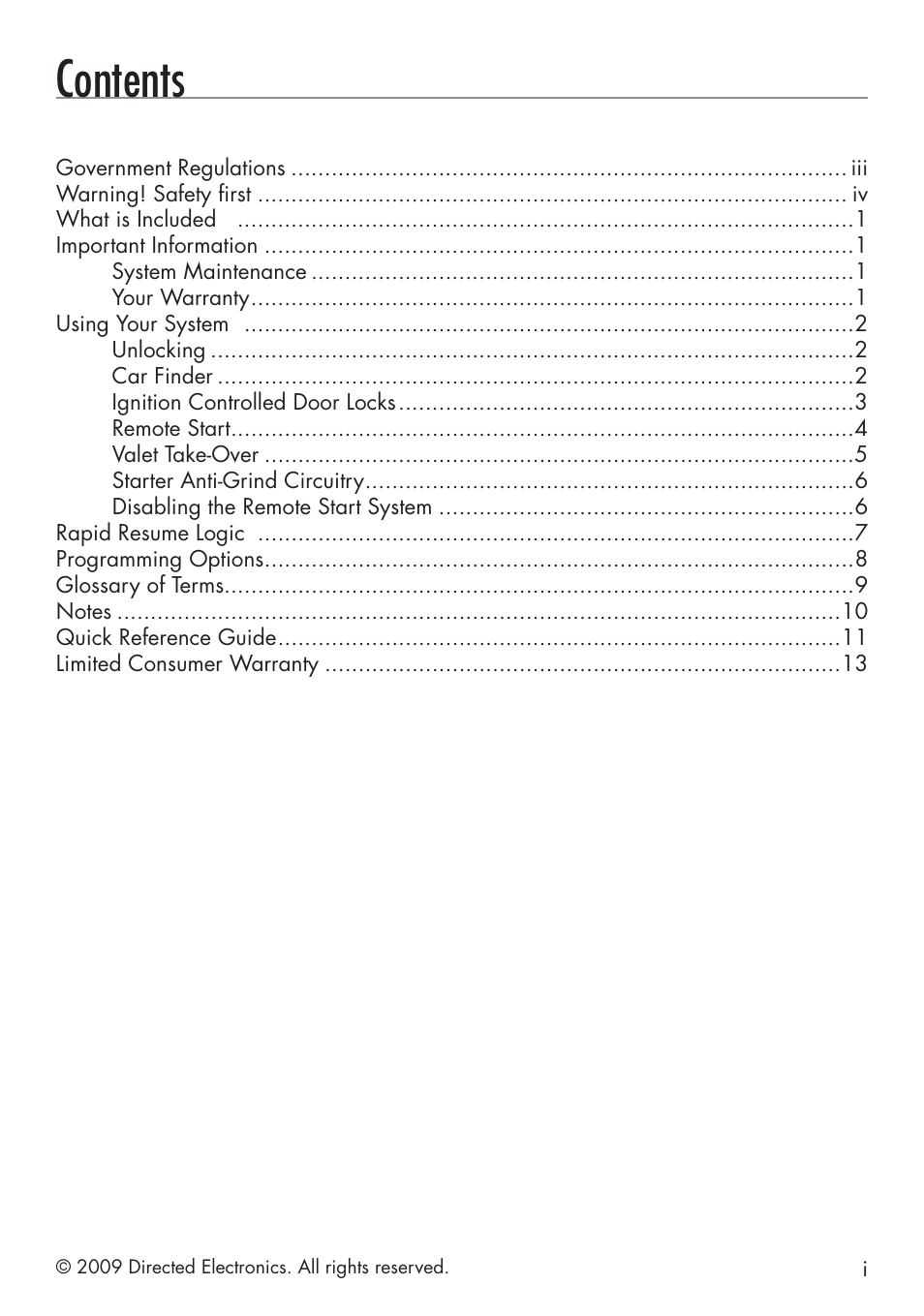 Avital 4111 User Manual | Page 3 / 24
