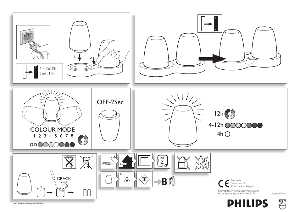 Philips Lámpara de mesa User Manual | 18 pages