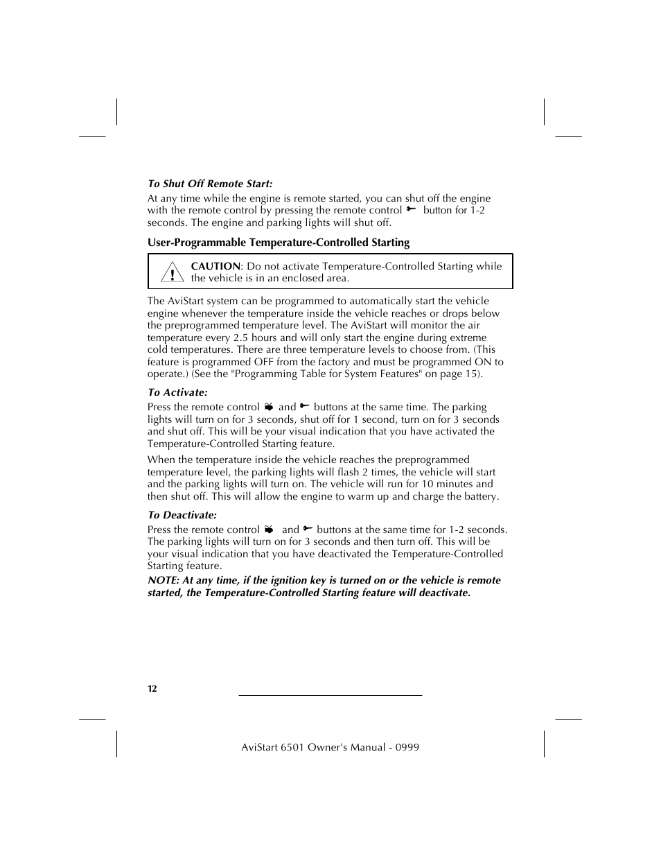Avital AVISTART 6501 User Manual | Page 14 / 20