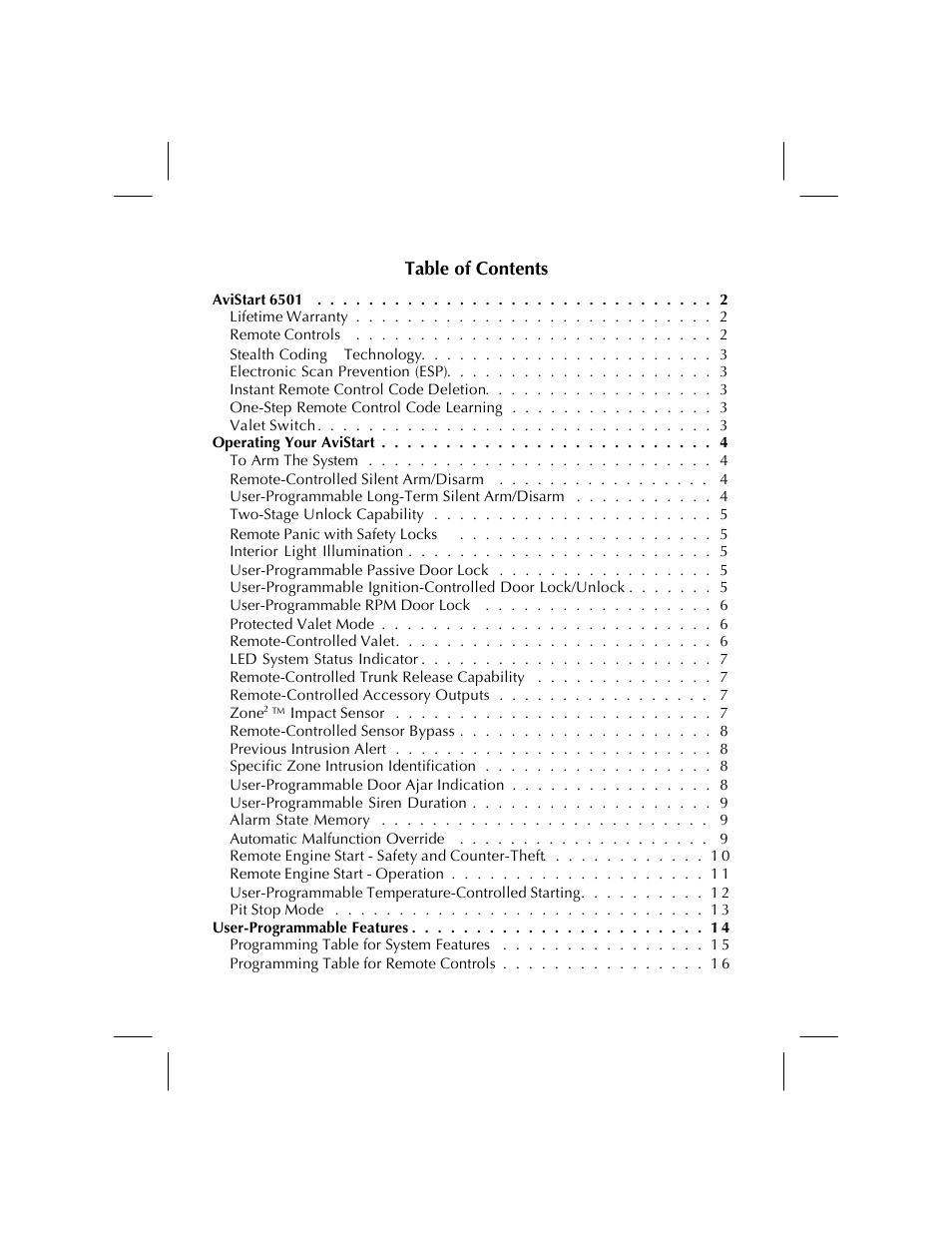 Avital AVISTART 6501 User Manual | Page 3 / 20