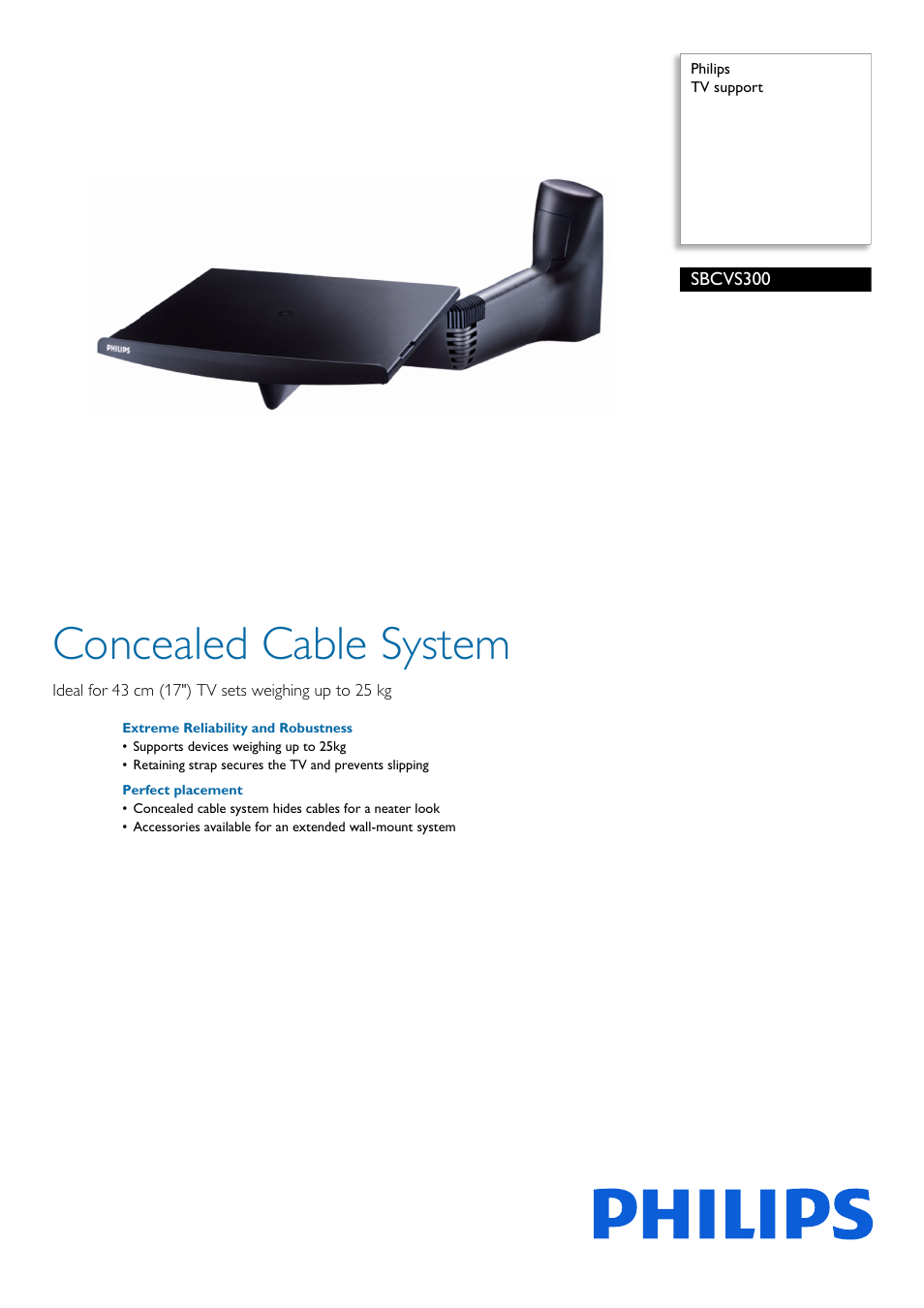 Philips soporte de televisión User Manual | 2 pages
