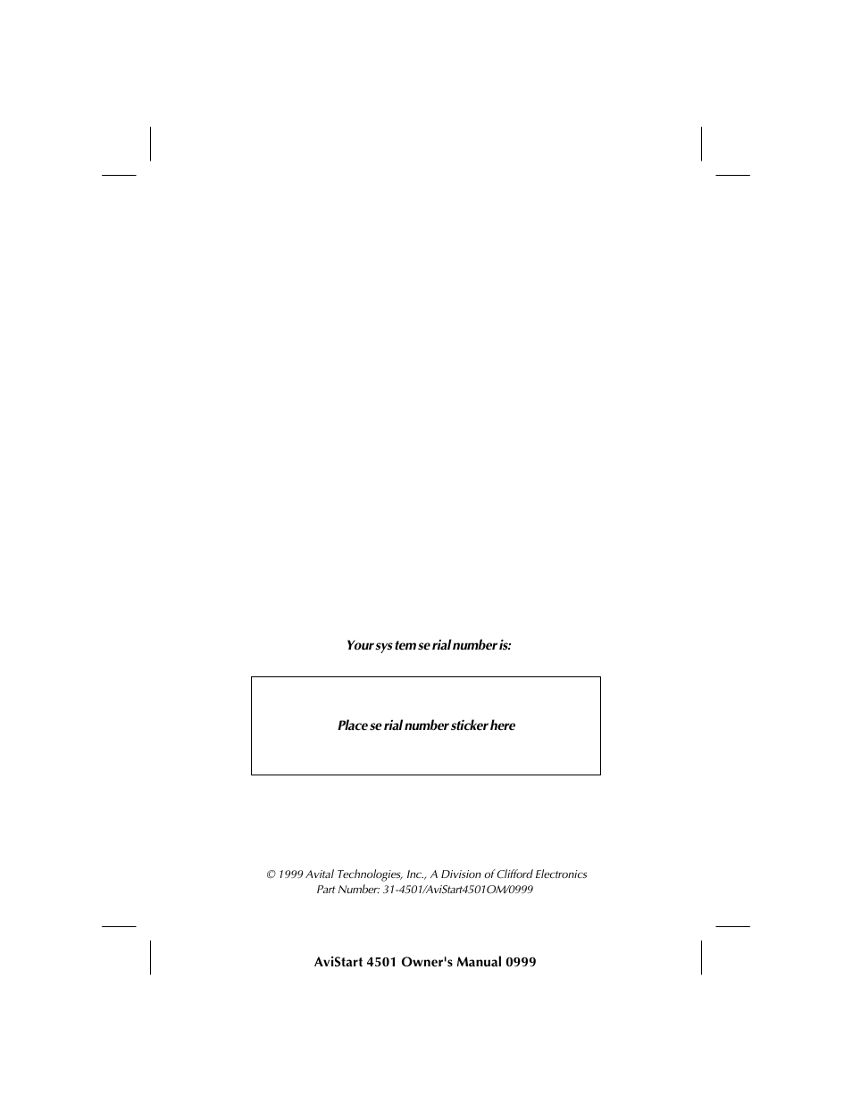 Avital AVISTART 4501 User Manual | Page 16 / 16