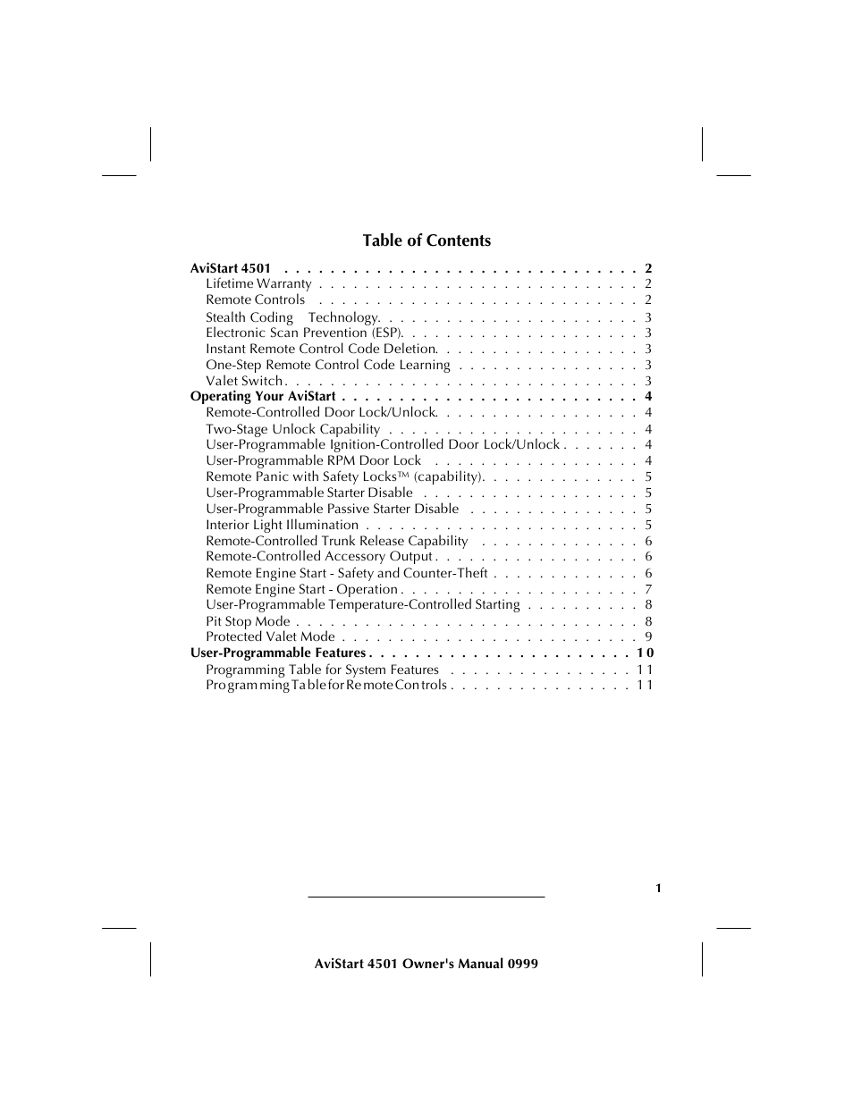 Avital AVISTART 4501 User Manual | Page 3 / 16