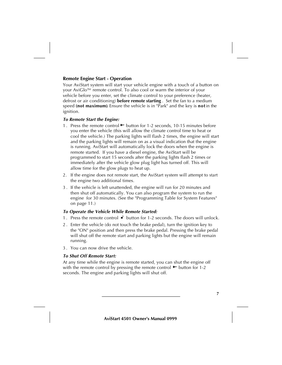 Avital AVISTART 4501 User Manual | Page 9 / 16