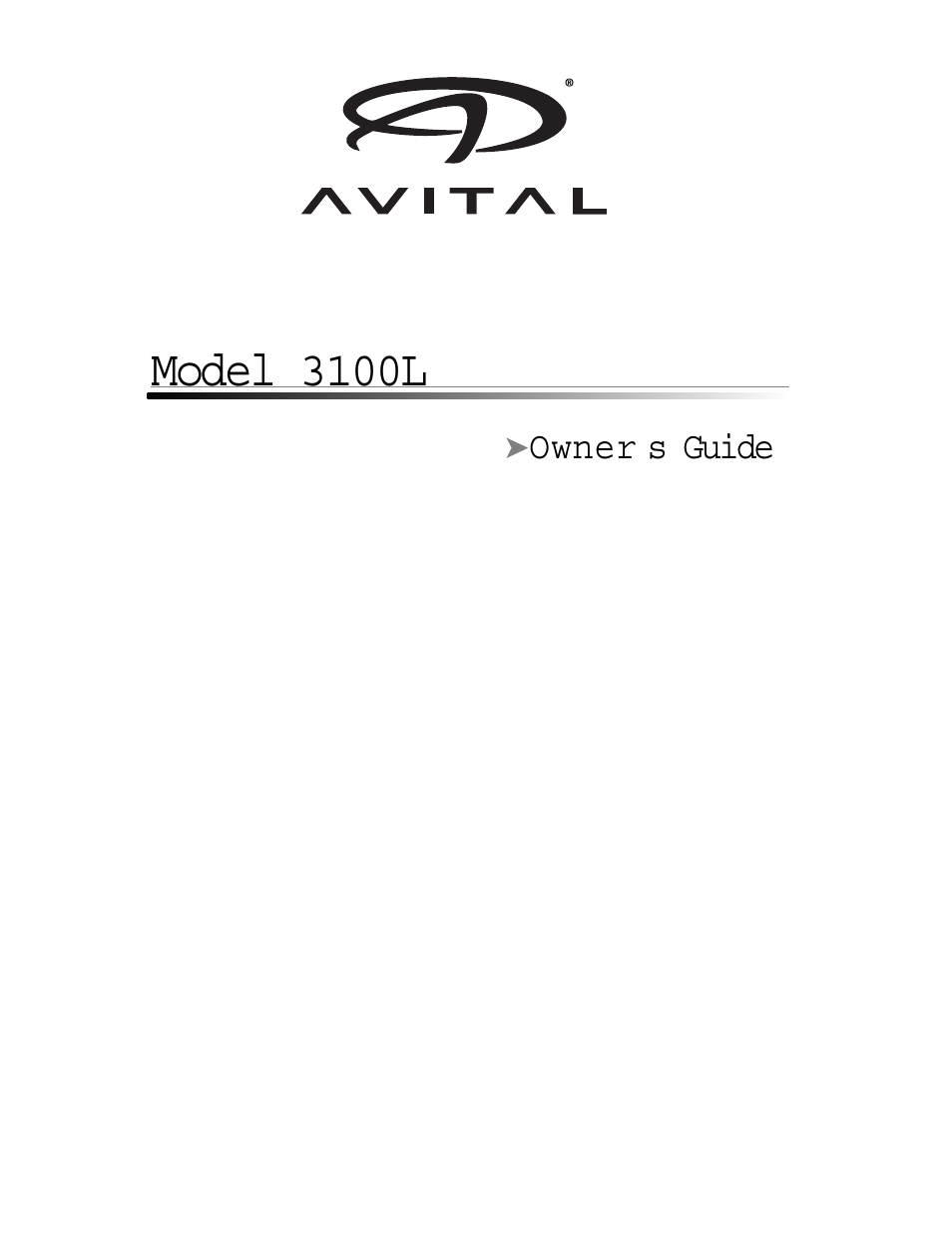 Avital 3100L User Manual | 24 pages