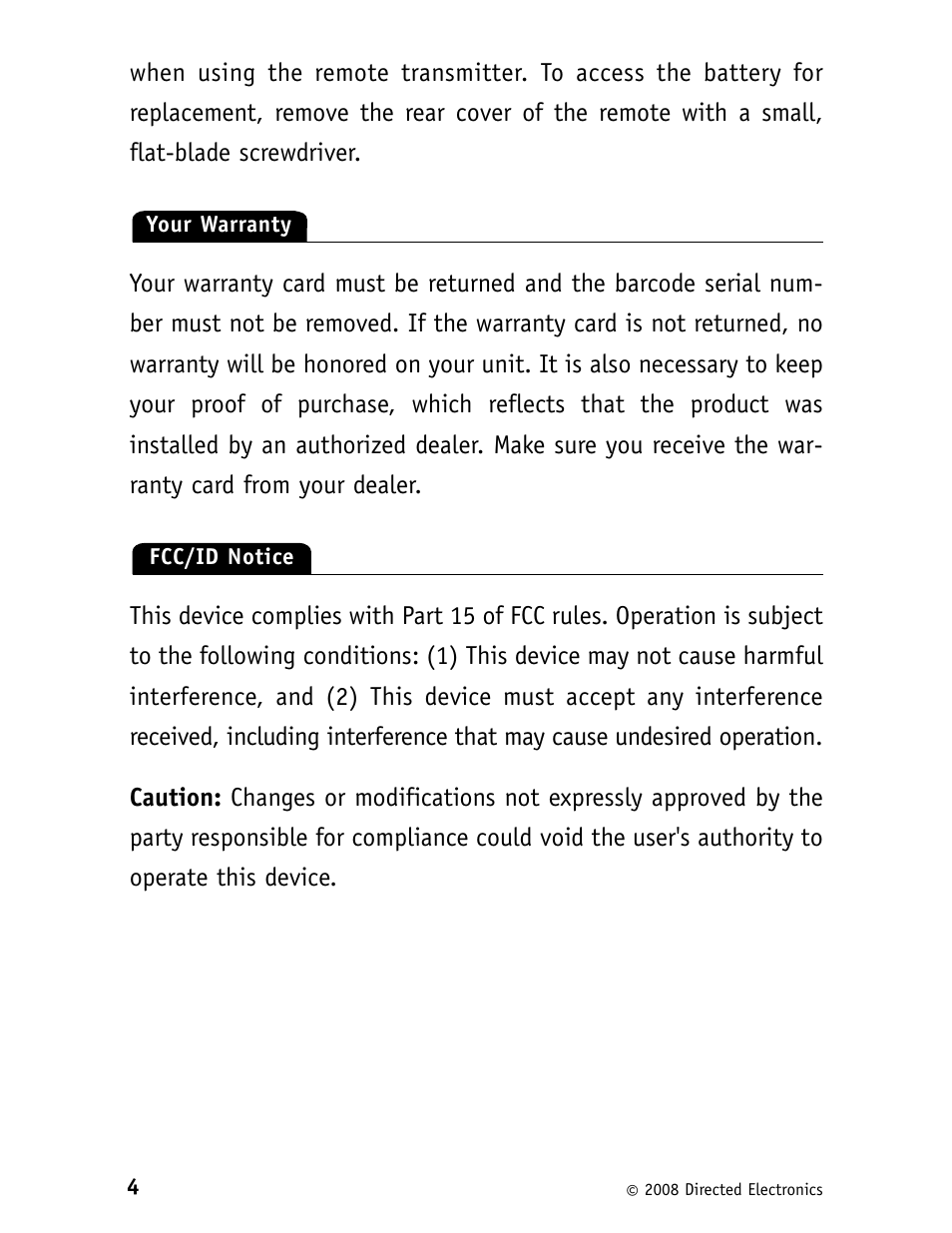 Avital 3100L User Manual | Page 8 / 24