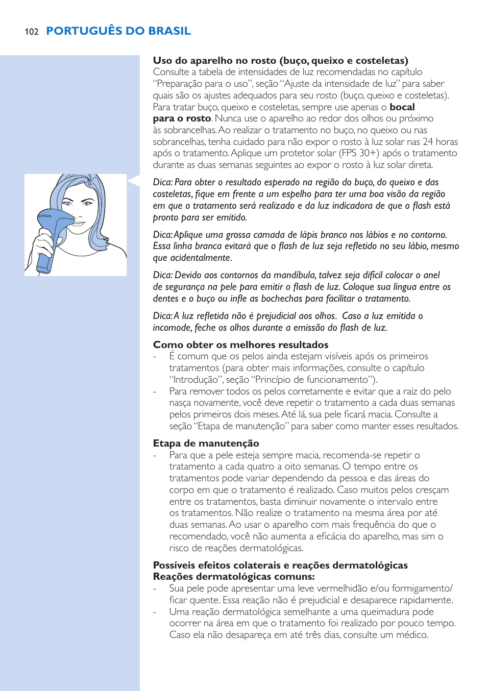 Philips Lumea Precision Sistema de eliminación de vello IPL User Manual | Page 102 / 114