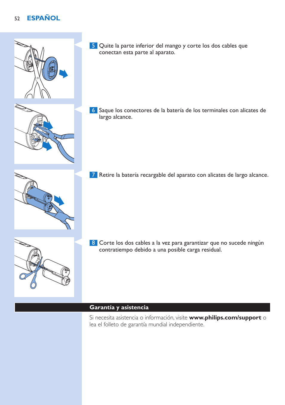Philips Lumea Precision Sistema de eliminación de vello IPL User Manual | Page 52 / 114