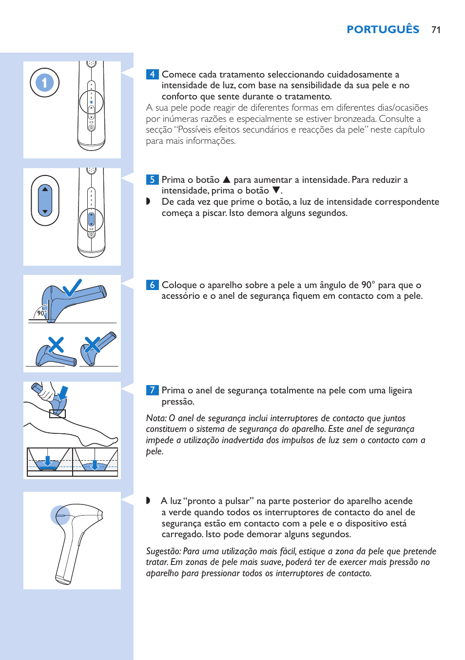 Philips Lumea Precision Sistema de eliminación de vello IPL User Manual | Page 71 / 114