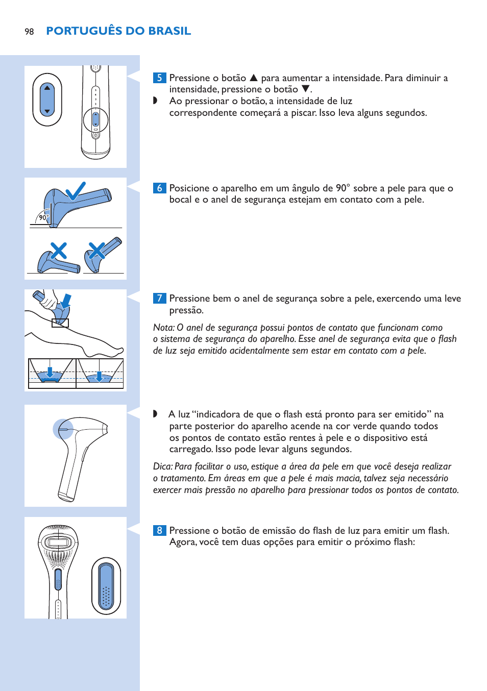 Philips Lumea Precision Sistema de eliminación de vello IPL User Manual | Page 98 / 114