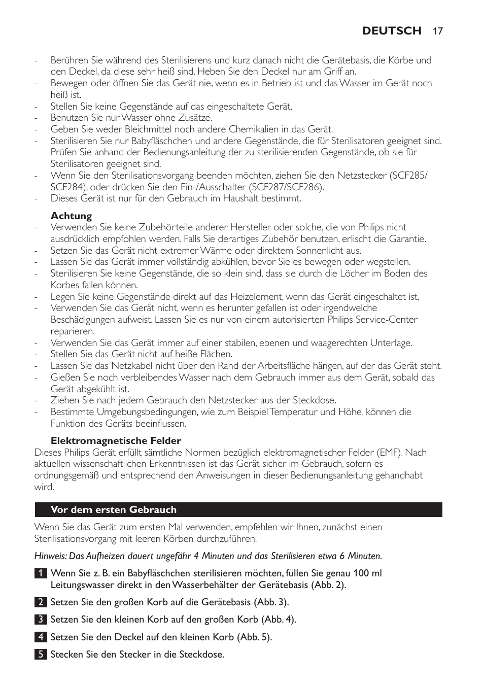 Philips AVENT Esterilizador a vapor eléctrico 4 en 1 User Manual | Page 17 / 88