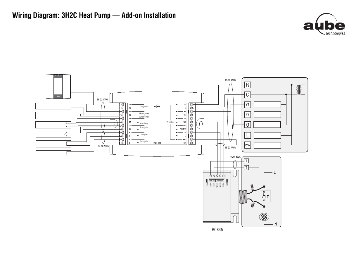 Aube Technologies Programmable H/C Controller TH146-P-U User Manual | Page 6 / 12