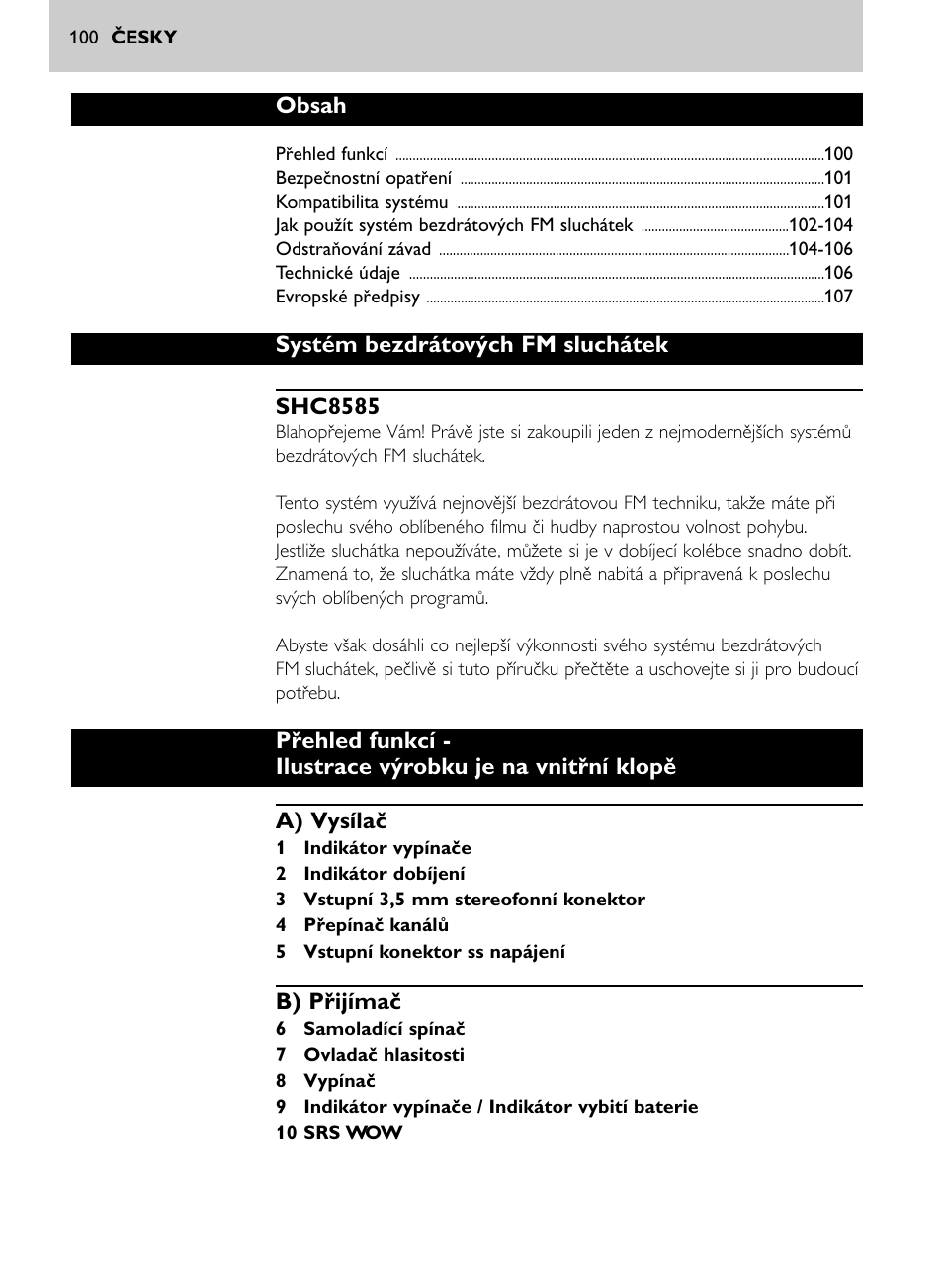 Philips Auriculares inalámbricos para sist. de cine en casa User Manual | Page 100 / 150