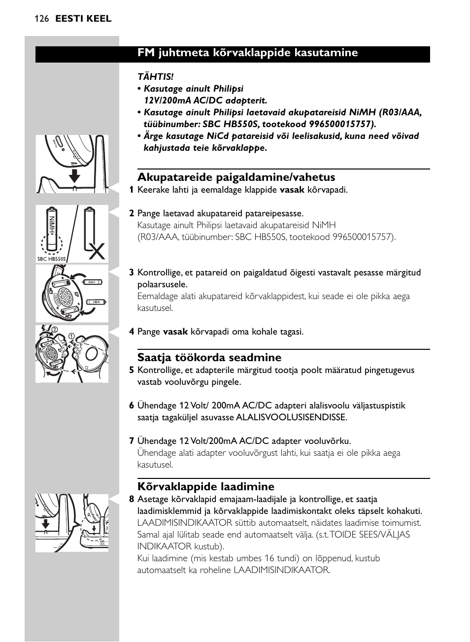 Philips Auriculares inalámbricos para sist. de cine en casa User Manual | Page 126 / 150