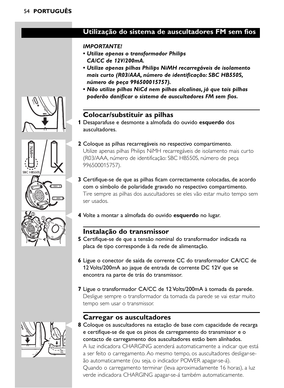 Philips Auriculares inalámbricos para sist. de cine en casa User Manual | Page 54 / 150