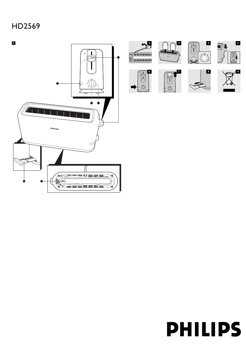 Philips Daily Collection Tostadora User Manual | 9 pages