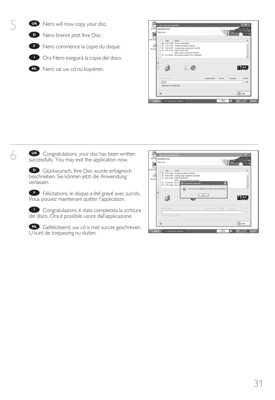 Philips How to for External Slimline ReWriters using Nero 7 User Manual | Page 31 / 72