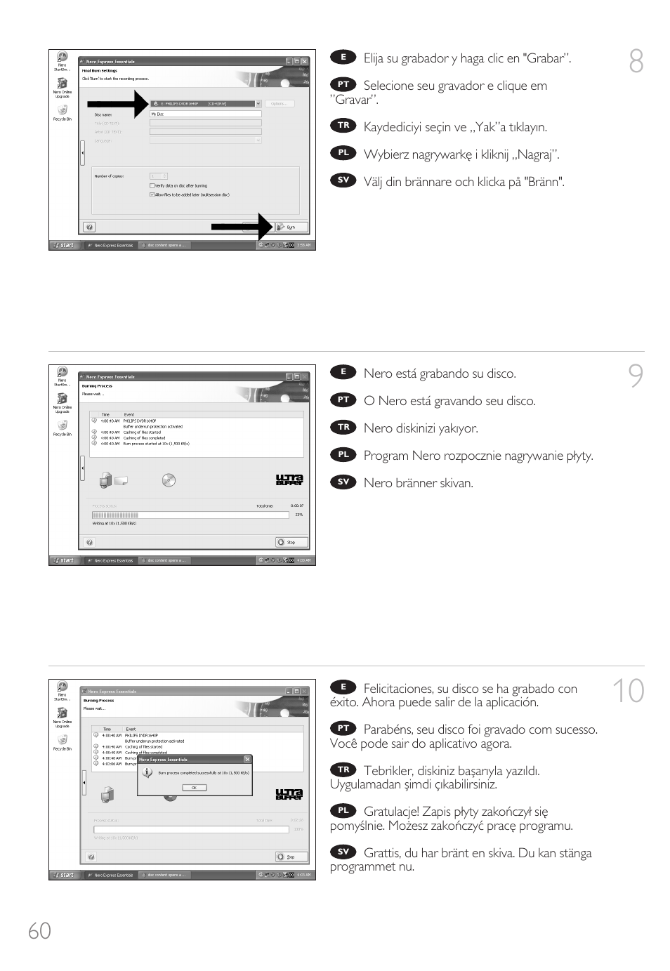 Philips How to for External Slimline ReWriters using Nero 7 User Manual | Page 60 / 72