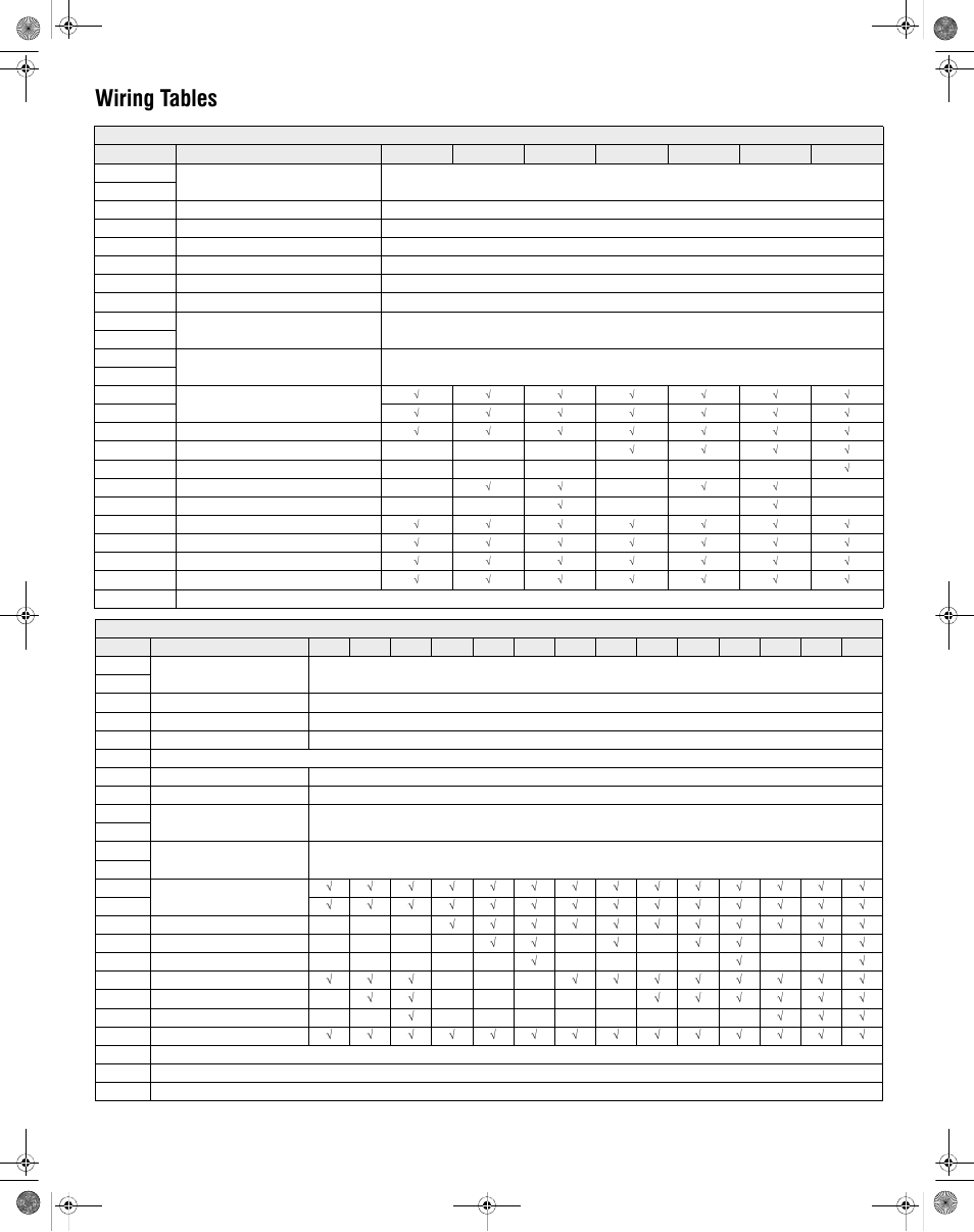 Wiring tables | Aube Technologies TH146-P-U User Manual | Page 4 / 12