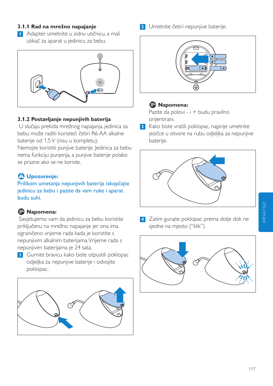 Philips AVENT Vigilabebés DECT User Manual | Page 117 / 460
