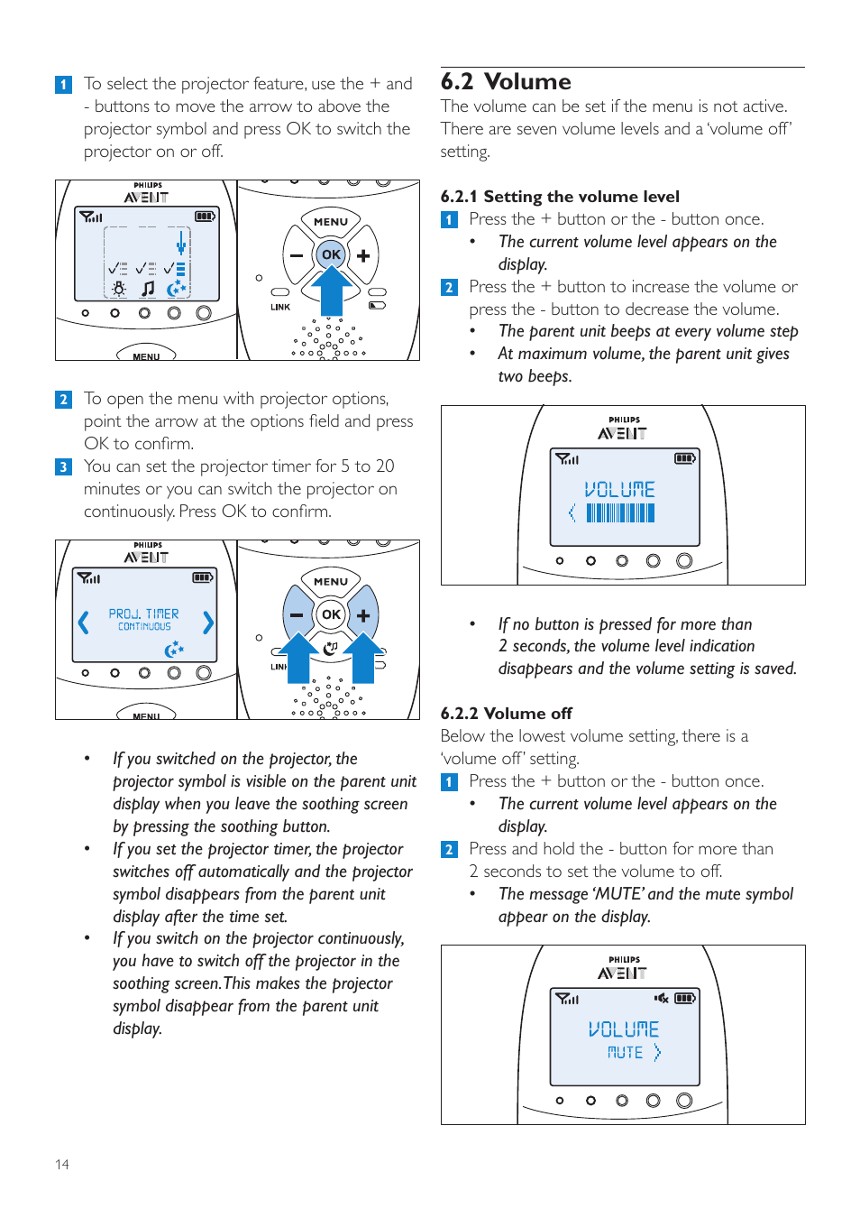 2 volume | Philips AVENT Vigilabebés DECT User Manual | Page 14 / 460