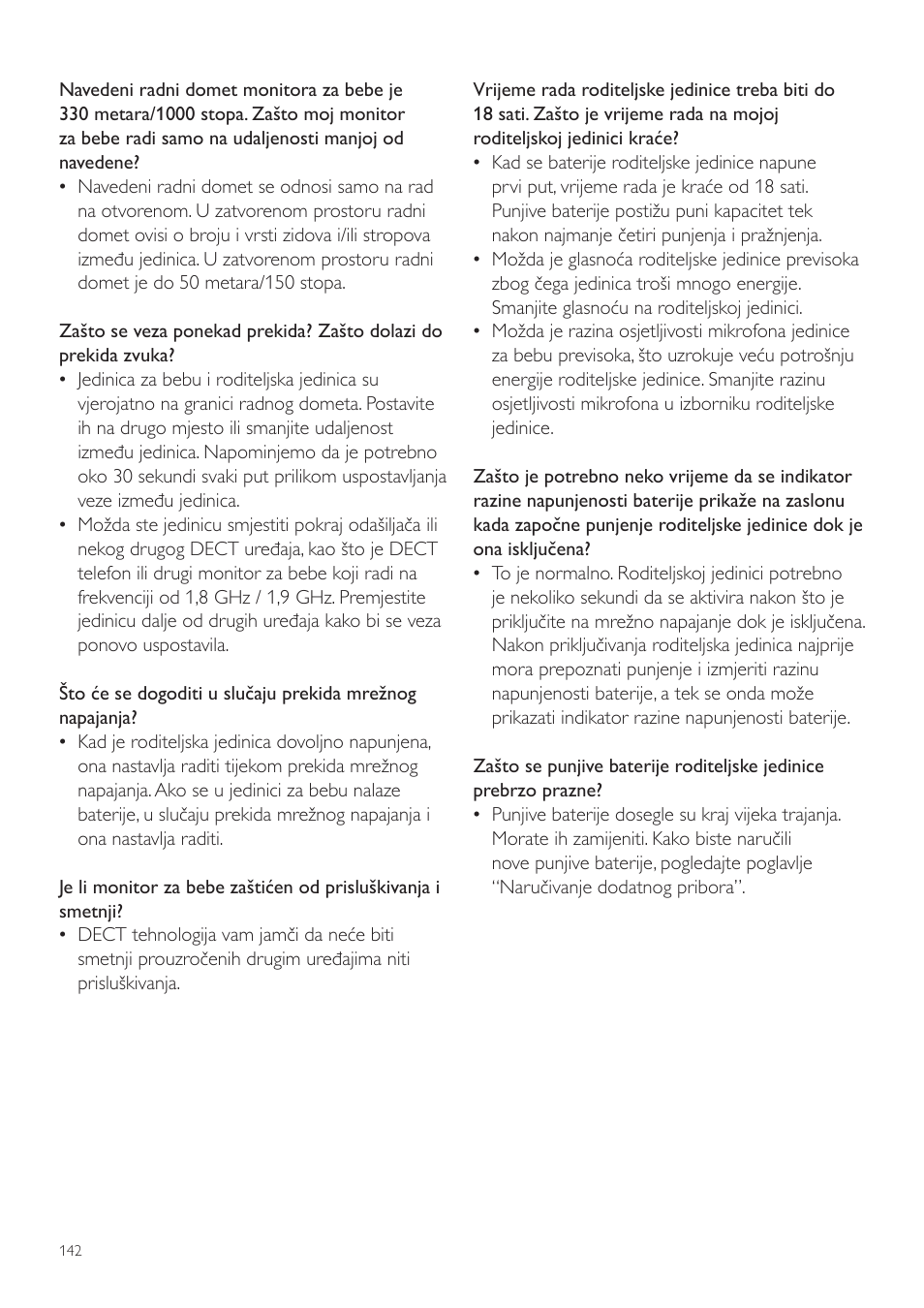 Philips AVENT Vigilabebés DECT User Manual | Page 142 / 460