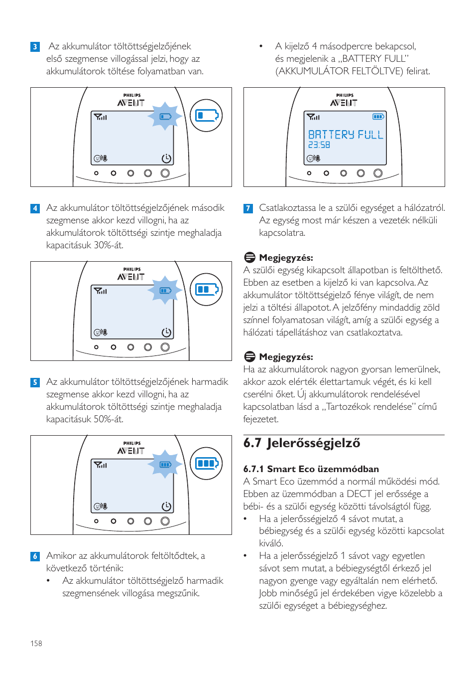 7 jelerősségjelző | Philips AVENT Vigilabebés DECT User Manual | Page 158 / 460