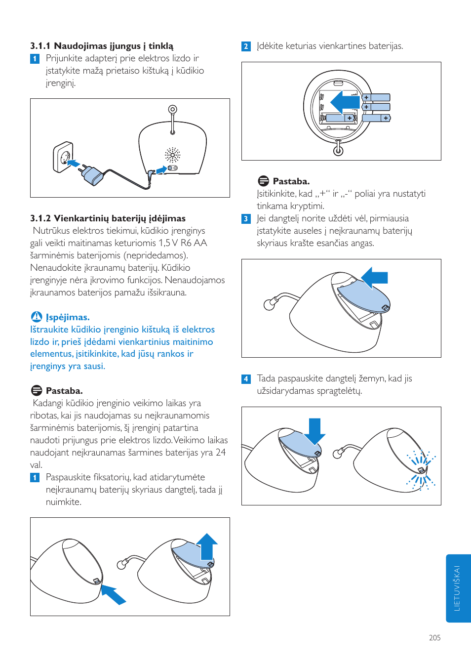 Philips AVENT Vigilabebés DECT User Manual | Page 205 / 460