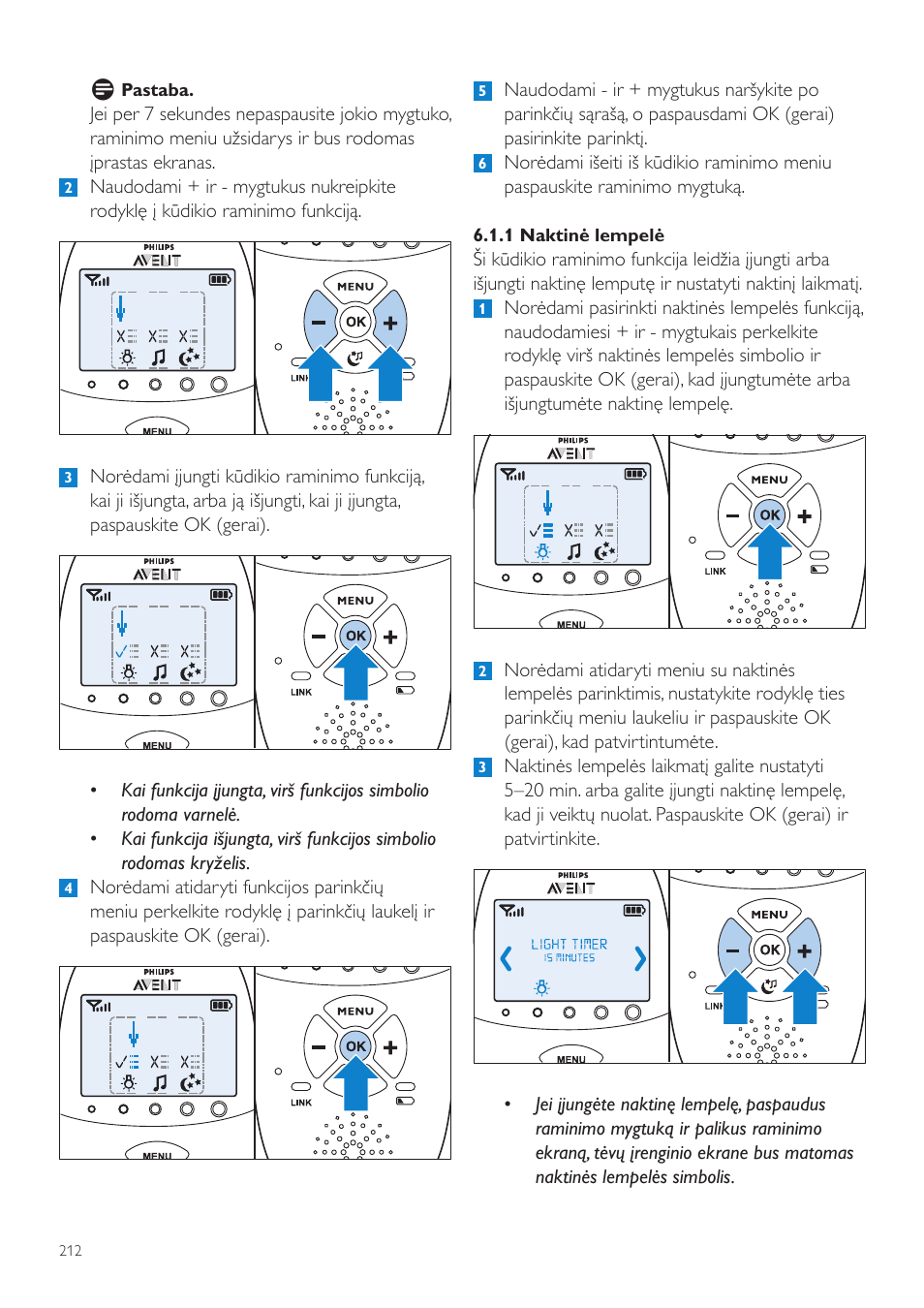 Philips AVENT Vigilabebés DECT User Manual | Page 212 / 460