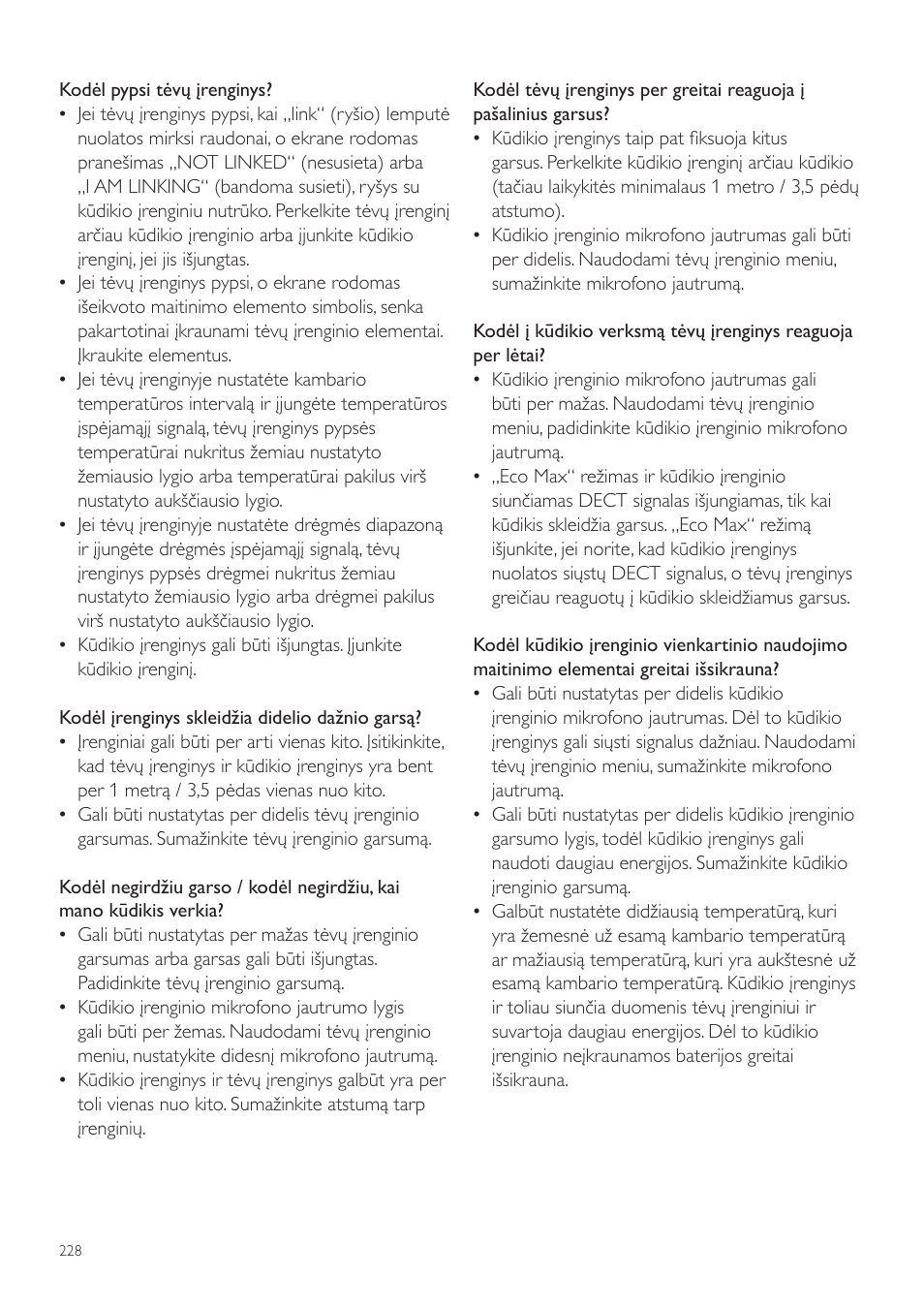Philips AVENT Vigilabebés DECT User Manual | Page 228 / 460