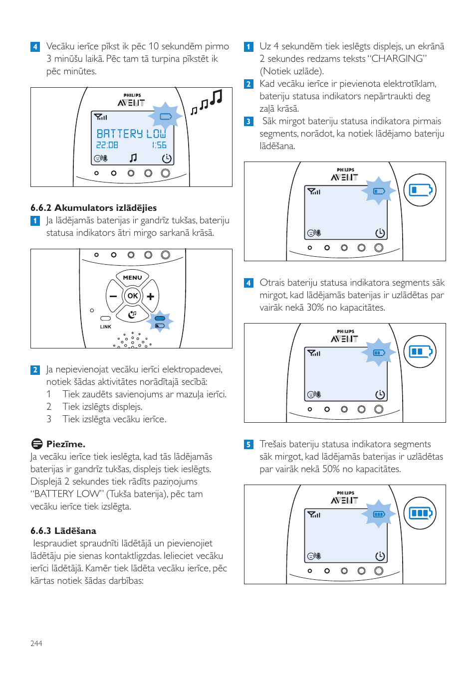 Philips AVENT Vigilabebés DECT User Manual | Page 244 / 460
