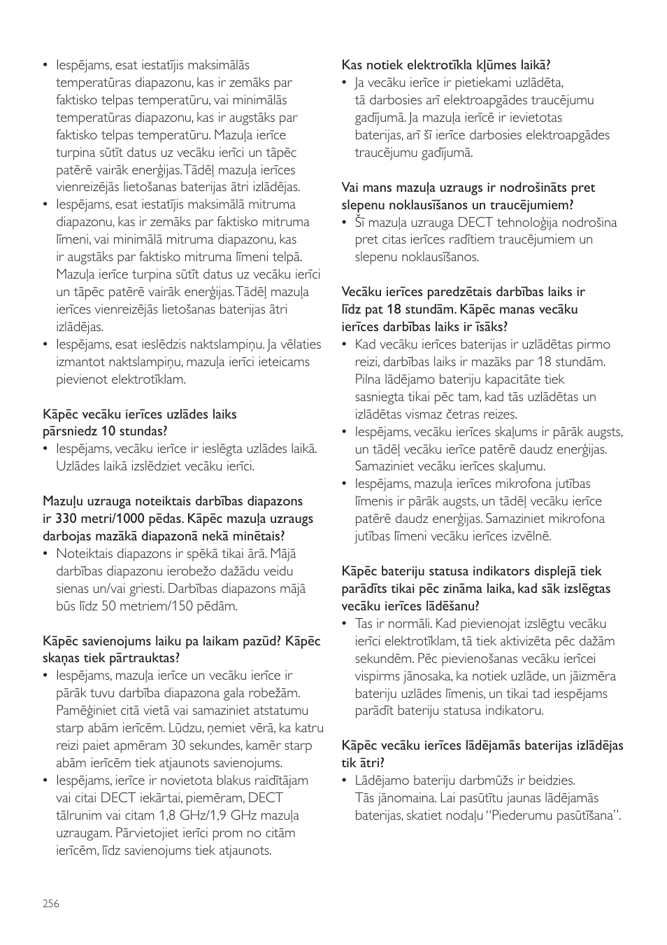 Philips AVENT Vigilabebés DECT User Manual | Page 256 / 460