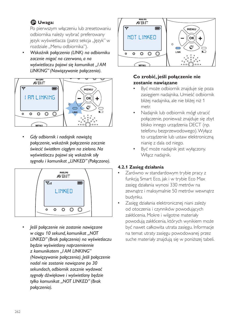 Philips AVENT Vigilabebés DECT User Manual | Page 262 / 460