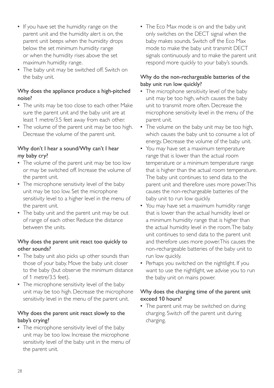 Philips AVENT Vigilabebés DECT User Manual | Page 28 / 460